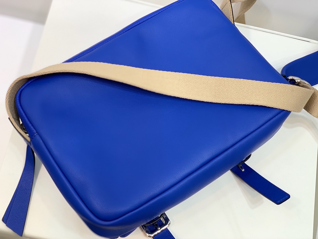 Loewe XS Military Messenger Bag in Soft Grained Calfskin Blue